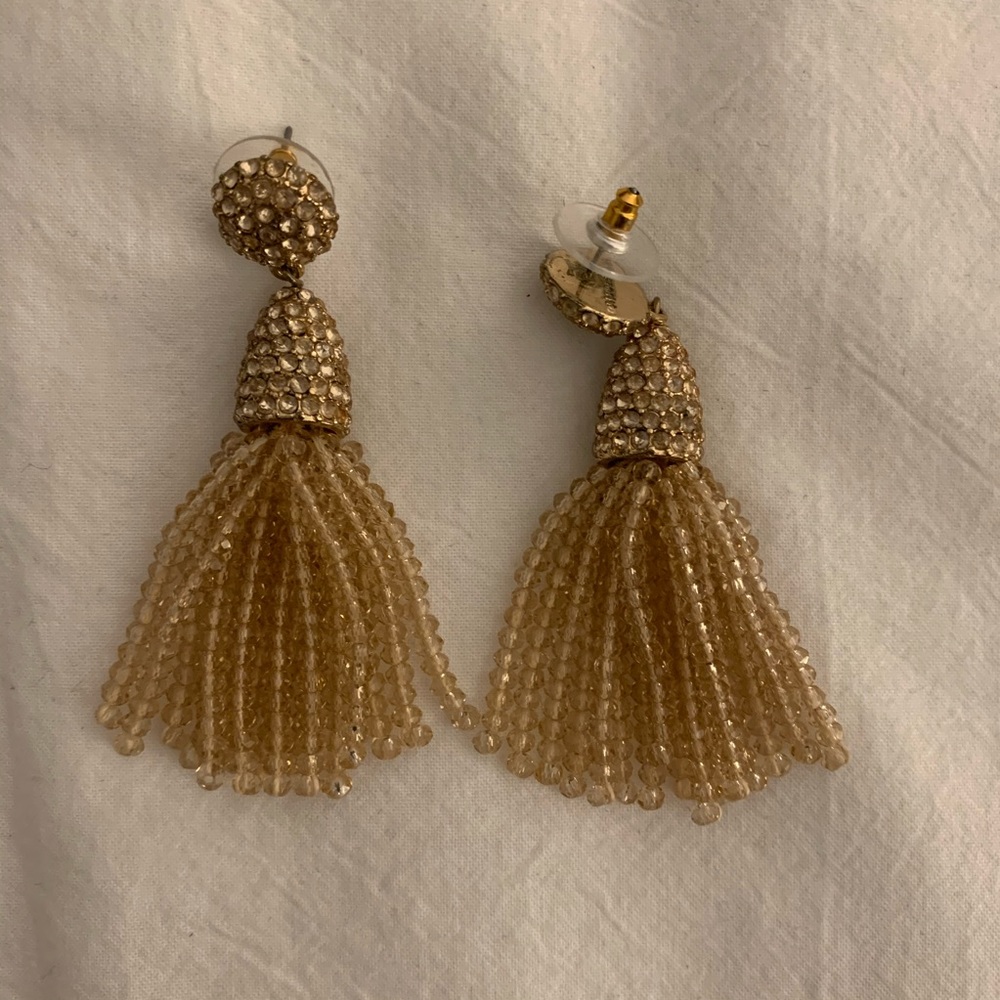 Baublebar champagne piñata tassle earrings